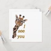 Carte Giraffe.Text.Je vous vois (Devant/Arrière en situation)