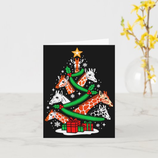 Carte Giraffe Tree Christmas Giraffe Lover Xmas Squad Me (Fleur jaune)