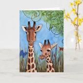 Carte Giraffes (Fleur jaune)