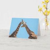 Carte Giraffes accaparant personnalisées (Fleur jaune)