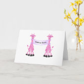 Carte Giraffes Roses Prochainement (Fleur jaune)