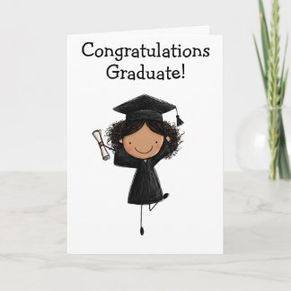 Carte Girl Graduation Folded Card