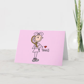 Carte Girl I Love Tennis Tshirts et cadeaux