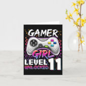 Carte Girl Level 11 Déverrouillé Jeu vidéo 11e anniversa (Fleur jaune)