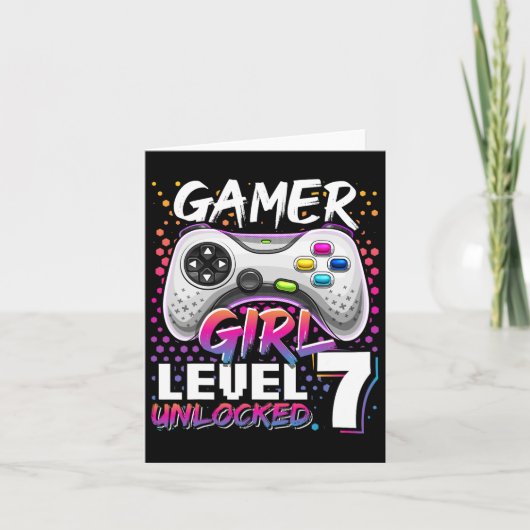 Carte Girl Level 7 déverrouillé jeu vidéo 7e anniversair (Devant)