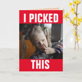 CARTE GIRL PICKING NOSE FUNNY VALENTINE'S DAY GREETING (Fleur jaune)