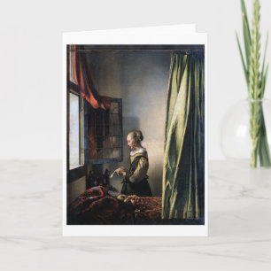 Carte Girl Reading a Letter à Open Window, Vermeer