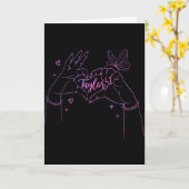 Carte Girl Retro I Love Taylor First Name D Groovy 80's (Fleur jaune)