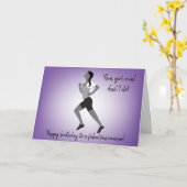Carte Girl Runner with Birthday Card (Fleur jaune)
