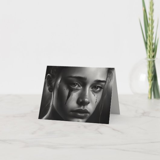 Carte Girl with tears (Devant)
