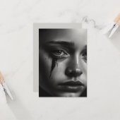 Carte Girl with tears (Devant/Arrière en situation)