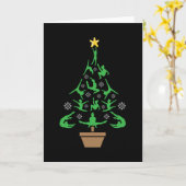 Carte Girls Gymnastique Arbre de Noël (Fleur jaune)