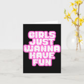 Carte Girls Just W Have Fun  (Fleur jaune)