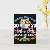 Carte Girls Trip Hilarious Friends Fun Boat Ocean Travel (Fleur jaune)