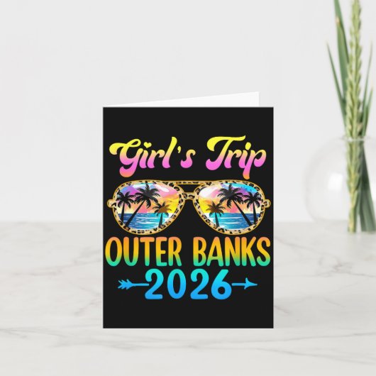 Carte Girl's Trip Outer Banks 2026 Summer Vacation Sungl (Devant)