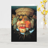 Carte Giuseppe Arcimboldo - corbeille de fruits (Fleur jaune)