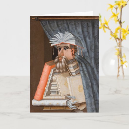 Carte Giuseppe Arcimboldo - Le Bibliothécaire (Fleur jaune)