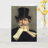 Carte Giuseppe Verdi - maestro d'opéra italien (Fleur jaune)