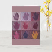 Carte "Give a Hand" Art Quilt (Fleur jaune)