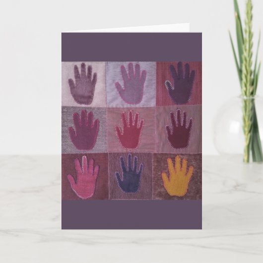 Carte "Give a Hand" art Quilt 2 (Devant)