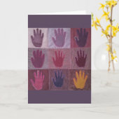 Carte "Give a Hand" art Quilt 2 (Fleur jaune)