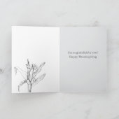 Carte Give Thanks Cornstalk Autumn Happy Thanksgiving (Intérieur)