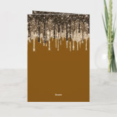 Carte Glaçage Anniversaire Glitter Chocolat Marron (Dos)