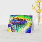 Carte Glace colorée (Fleur jaune)