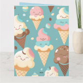 Carte Glace colorée mignonne (Dos)