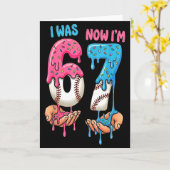 Carte Glace de baseball j'avais 6 ans maintenant j'ai 7  (Fleur jaune)