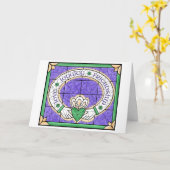 Carte Glace de Claddagh (Fleur jaune)