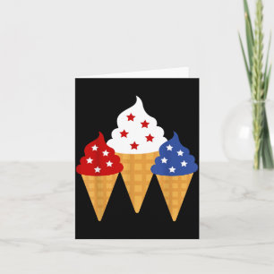 Carte Glace de la fête du Memorial Day 4 juillet Patriot