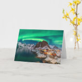 Carte Glace et neige | Northern Lights, Norvège (Fleur jaune)