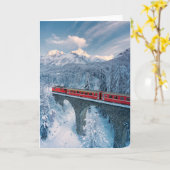 Carte Glace et neige | Train Express Red Bernina Suisse (Fleur jaune)