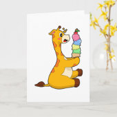 Carte Glace gaufre au girafe (Fleur jaune)