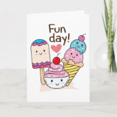 Carte Glace mignonne (Devant)