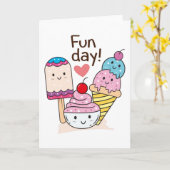 Carte Glace mignonne (Fleur jaune)