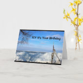 Carte Glacial c'est votre anniversaire que je suis sûr (Fleur jaune)