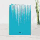 Carte Glaçons Bleu Aqua Brillant Sapin de Noël (Dos)