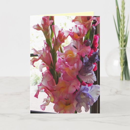 Carte Gladiolas 'pensant à vous card (Devant)