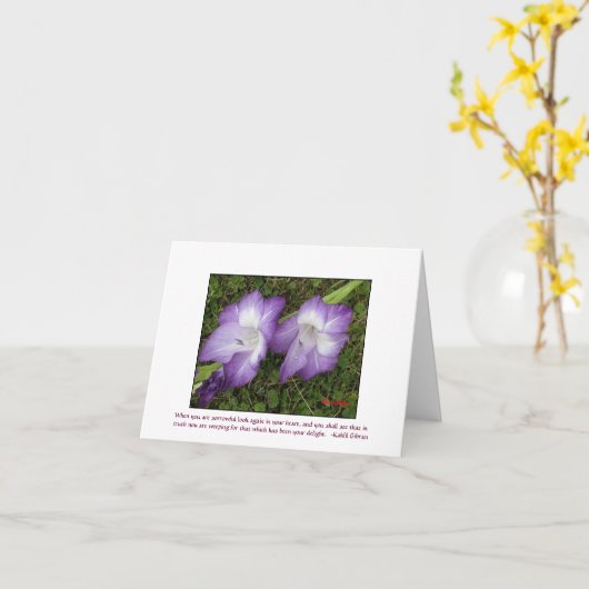 Carte Gladioli (Fleur jaune)