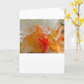Carte Gladioli dans la glace, (Fleur jaune)