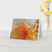 Carte Gladioli dans la glace, (Fleur jaune)