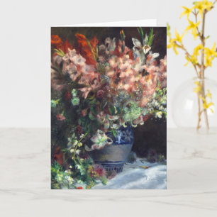 Carte Gladioli dans un vase par Auguste Renoir Art