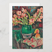 Carte Gladioli dans un vase vert | George Leslie Hunter (Devant / Derrière)