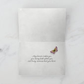 Carte Gladiolus rose sur la sympathie miroir (Intérieur)