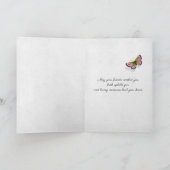 Carte Gladiolus rose sur la Sympathie noire (Intérieur)