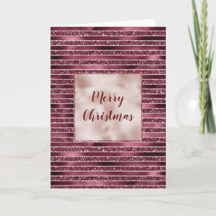 Carte Glam Bourguignon Rouge Rose Blush Paillettes Rayur