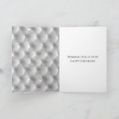 Carte Glam Chic Doux Grey Faux Velvet Argent Anniversair (Intérieur)