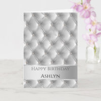 Glam Chic Doux Grey Faux Velvet Argent Anniversair